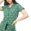 ZEYO Women's Cotton 3Pc'S Heart Printed Night Suit Pajama Set - Image 4