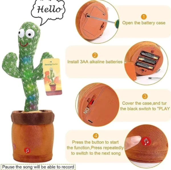 Dancing Cactus Toy, Cotton Green Dancing Cactus Toy For Kids