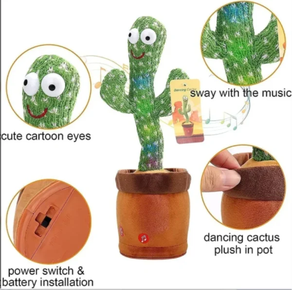 Dancing Cactus Toy, Cotton Green Dancing Cactus Toy For Kids