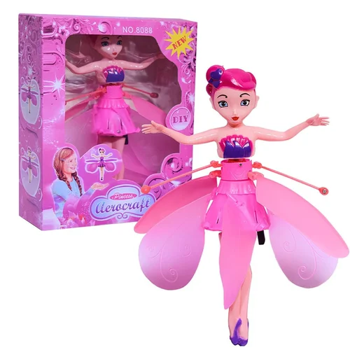 Pink Plastic Flying Fairy Dolls, 18 X 15 X 4 cm