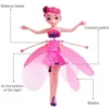 Pink Plastic Flying Fairy Dolls, 18 X 15 X 4 cm
