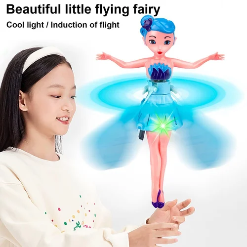 Pink Plastic Flying Fairy Dolls, 18 X 15 X 4 cm